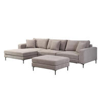 SOFA BELLANO - Beige, L - Links - Beige, Holz/Kunststoff (340/188cm) - Home Deluxe