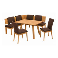 ECKBANKGRUPPE Modern Danny 2 für 7 Personen Massivholz Kernbuche/Braun - Kernbuche/Braun, Holz (155/85/194cm) - 58aufmkessel