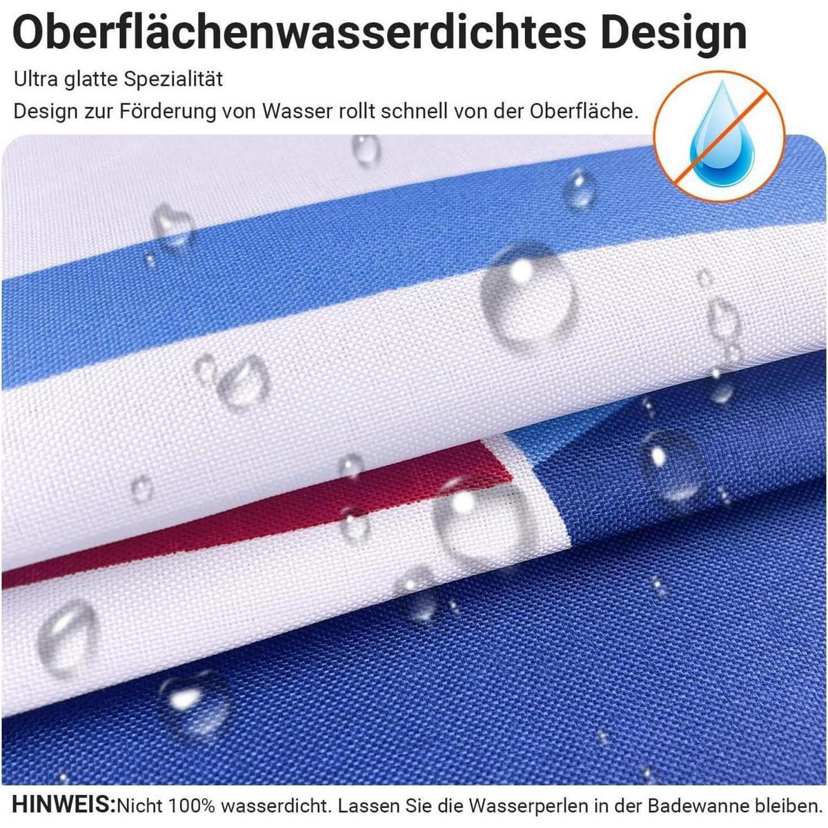 DUSCHVORHANG Blaues Segel 200 x 200 cm - Multicolor, Textil (200/200cm)