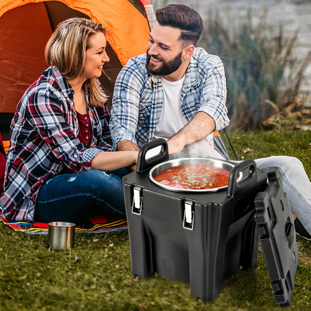 CHLADIACA BOX Čierna - čierna, plast (33/53cm) - COSTWAY