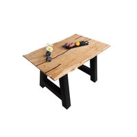 ESSTISCH POLLY - Beige/Schwarz, Holz/Metall (80/120/77cm) - SAM