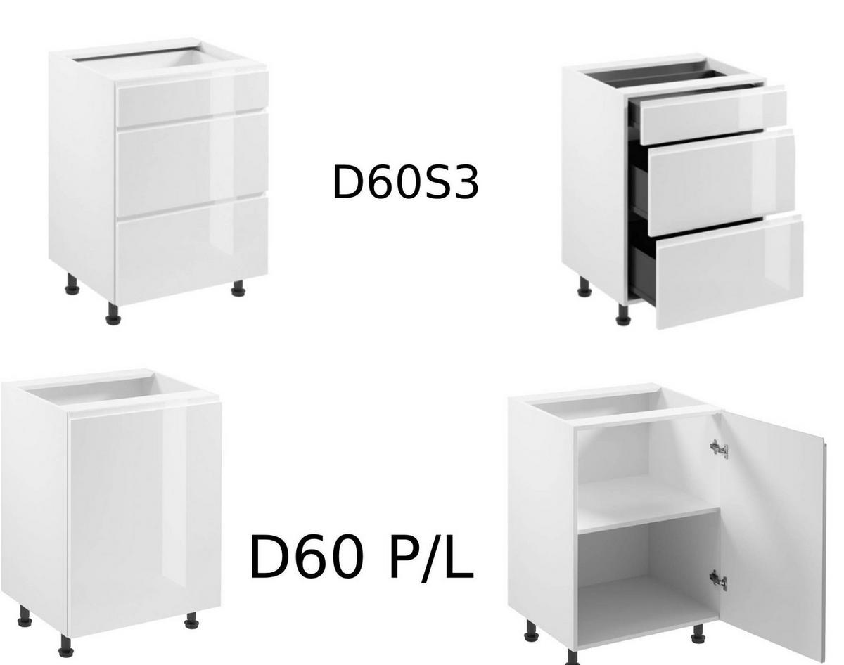WINKELKÜCHE 320 cm x 200 cm - Aspen KA24-M320 - in Weiß/Hochglanz - Weiß Hochglanz, Holz (520/212/58cm)