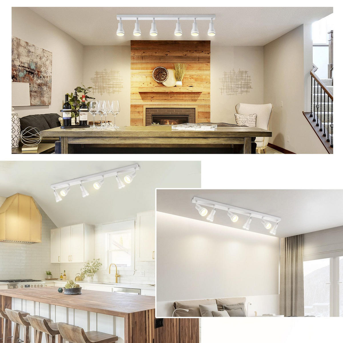 STRAHLER Braunschweig 6-flammig 83/5.5/15.7 cm - Weiß, Metall (83/5.5/15.7cm) - Nettlife