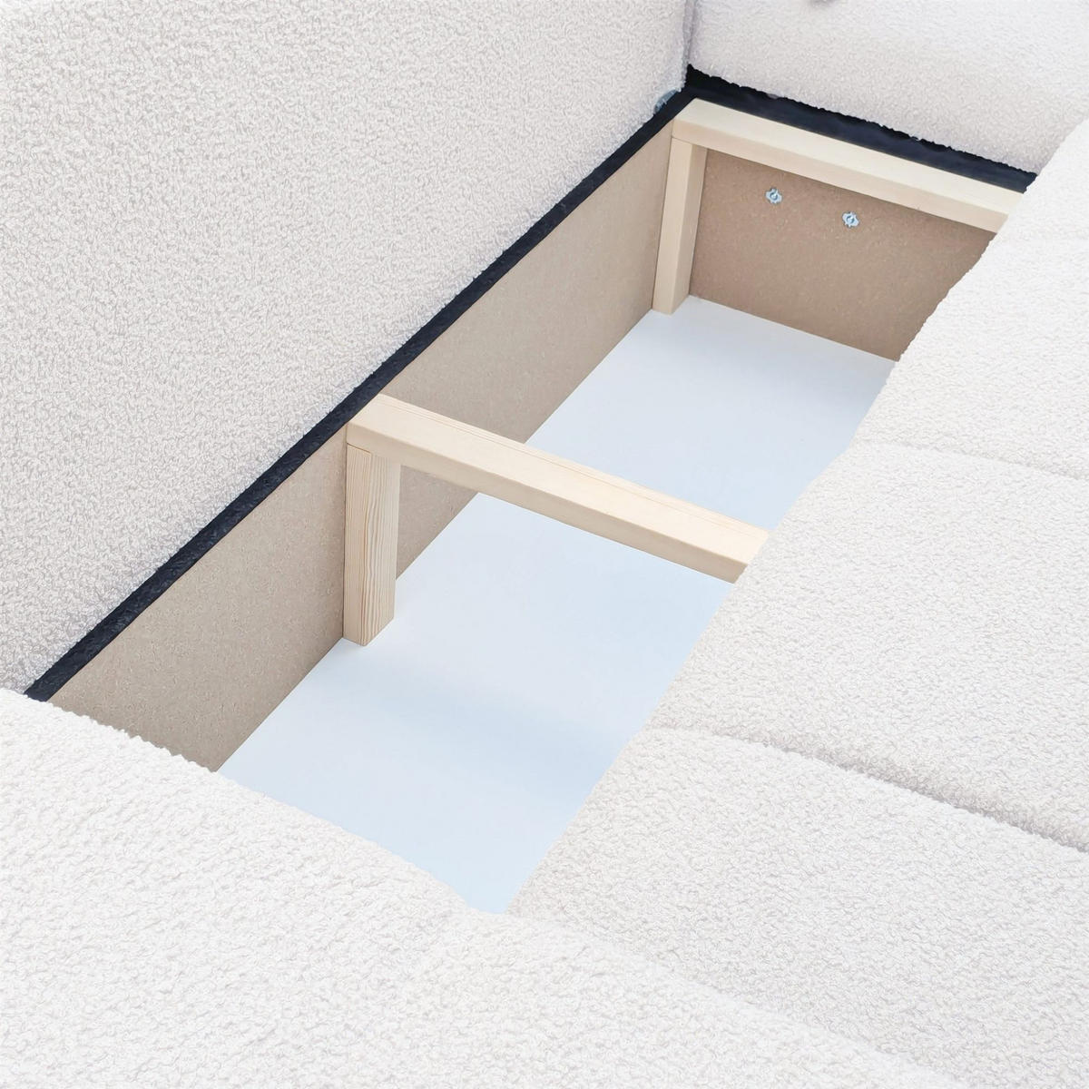 ECKSOFA Anabel Max Mit Schlaffunktion - Weiß, Holzwerkstoff/Textil (145/278cm) - Fun Möbel