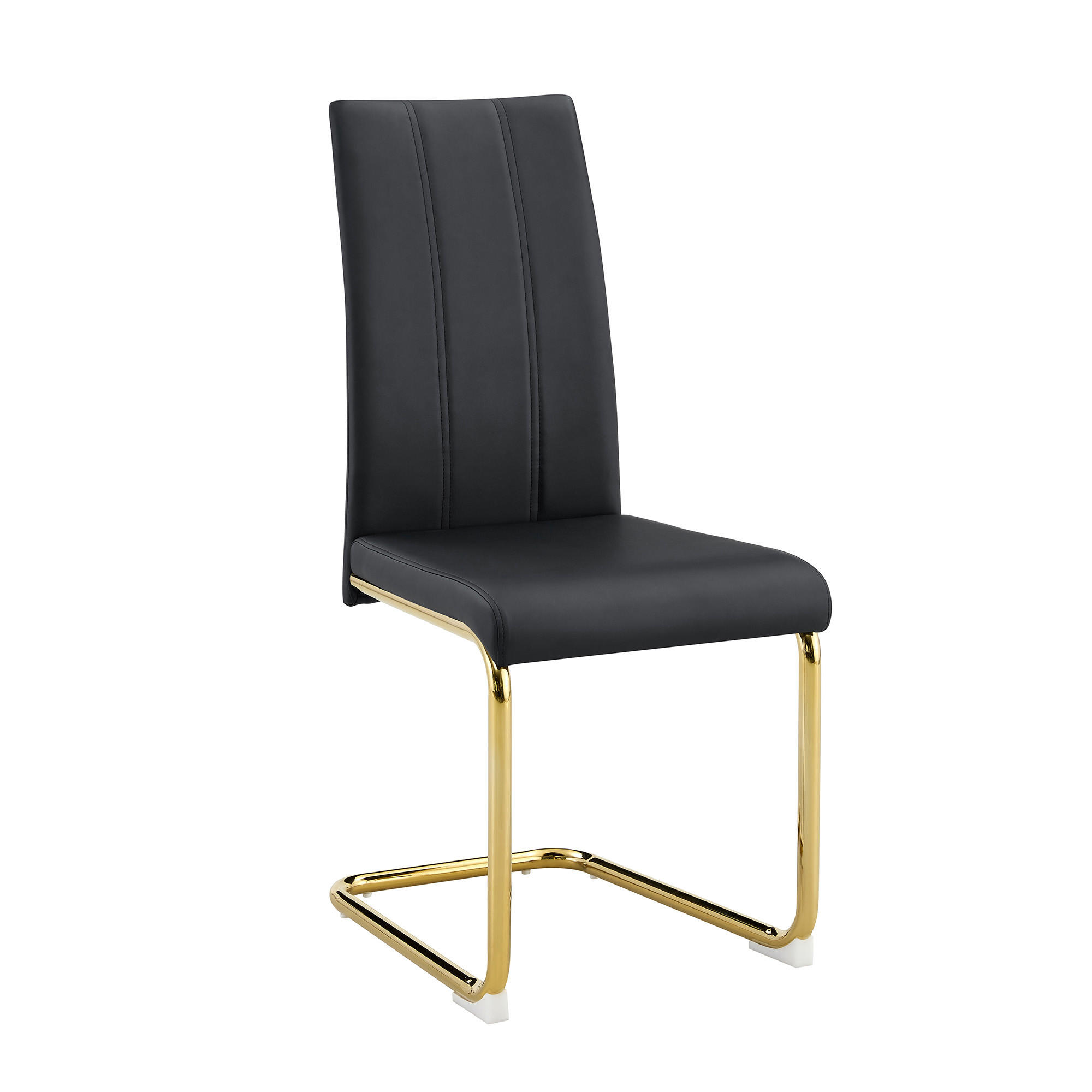 SCHWINGSTUHL DE-36801 2er-Set mit PU-Bezug und hoher Rückenlehne Schwarz - Goldfarben/Schwarz, Metall (43/99/54.5cm) - ComfortXL