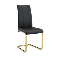 SCHWINGSTUHL DE-36801 2er-Set mit PU-Bezug und hoher Rückenlehne Schwarz - Goldfarben/Schwarz, Metall (43/99/54.5cm) - ComfortXL