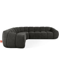 ECKSOFA LINKS FLAVA, Graphitfarben - Graphitfarben, Holz/Holzwerkstoff (310/270cm) - KONSIMO®