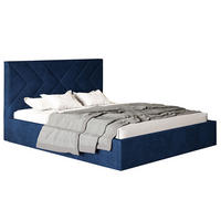 BETT Blau OLDO 1 Gepolstert 120x200 cm - Dunkelblau, Textil (120/200cm) - Sepro Meble