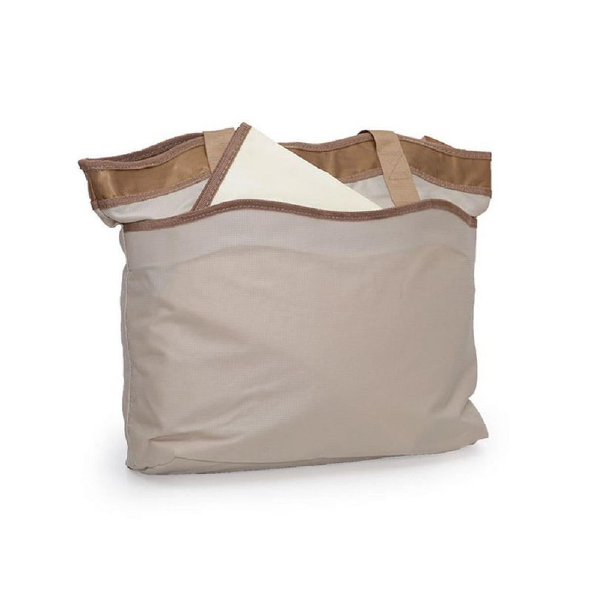 WICKELTASCHE Stylish Wickelunterlage, Thermofach, Rückentasche, Kinderwagenbefestigung - Beige, Textil (45/35/13cm) - Moni