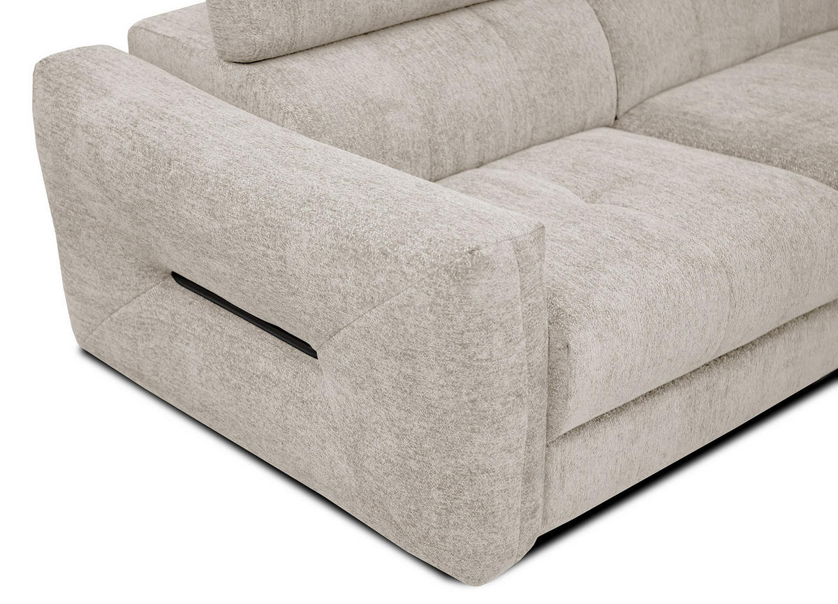 ECKSOFA CALVERA 5-Sitzer, ecru - Ecru, Holzwerkstoff/Textil (298/239cm) - Courtois Laville