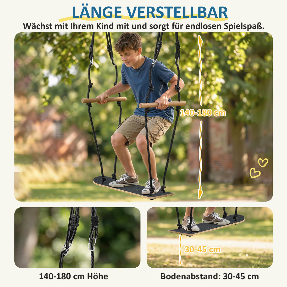 SKATEBOARD-SCHAUKEL Ahorn-Sperrholz Buchenholz Naturholz - Naturfarben, Holz (40/79cm) - AIYAPLAY