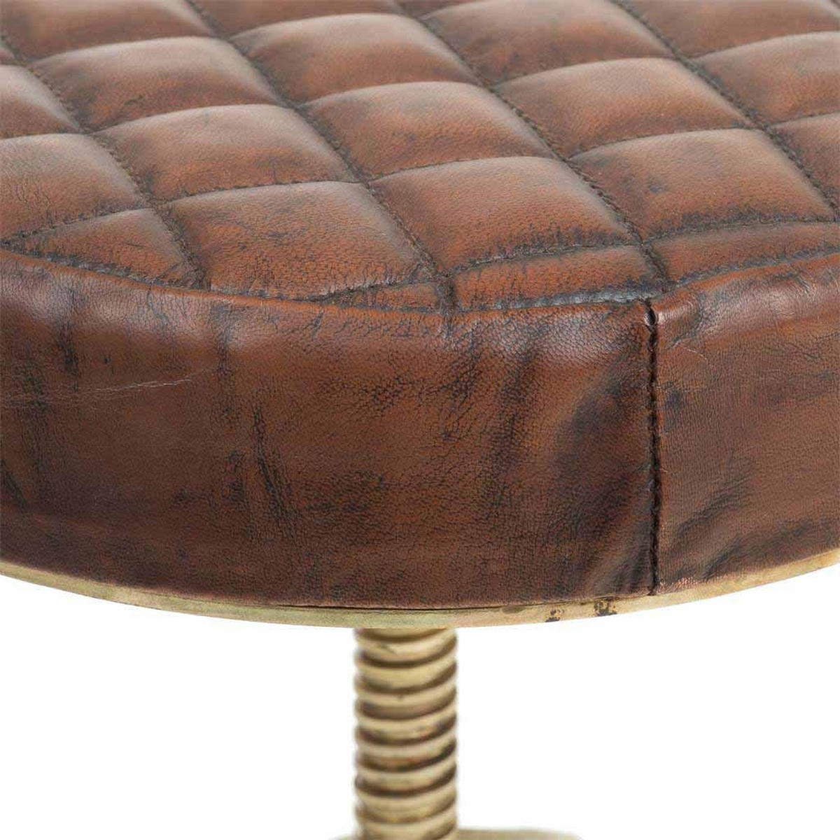 HOCKER aus Metall, braun, 38x56cm - Braun, Fell (38/38/56cm) - Wanderlust