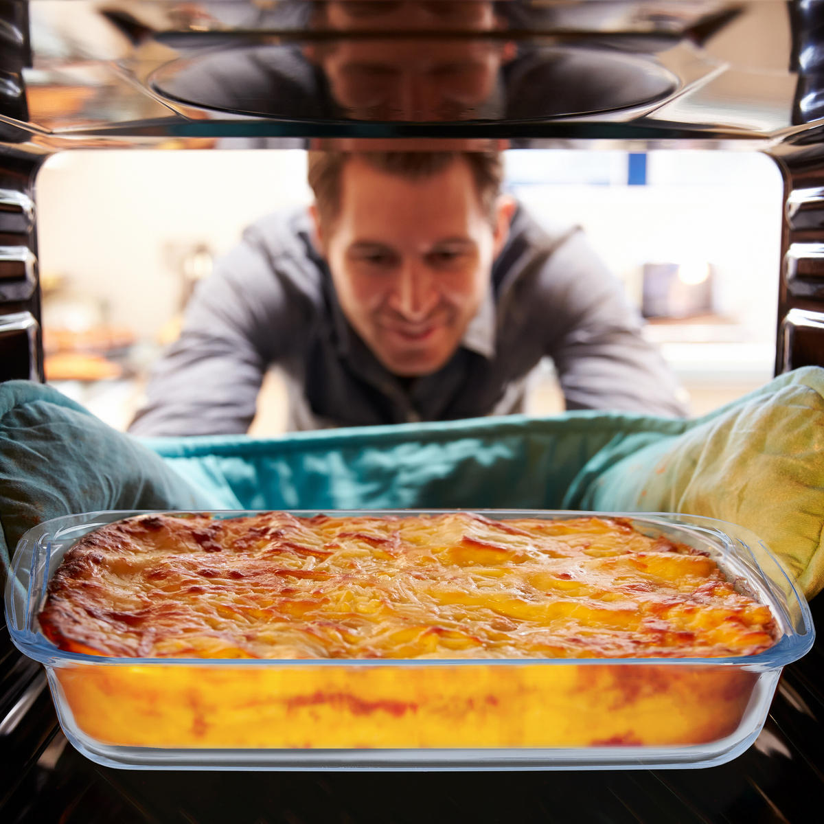 2-TLG.AUFLAUFFORM-SET - Transparent, Glas (17.5/29.5/5cm) - Relaxdays