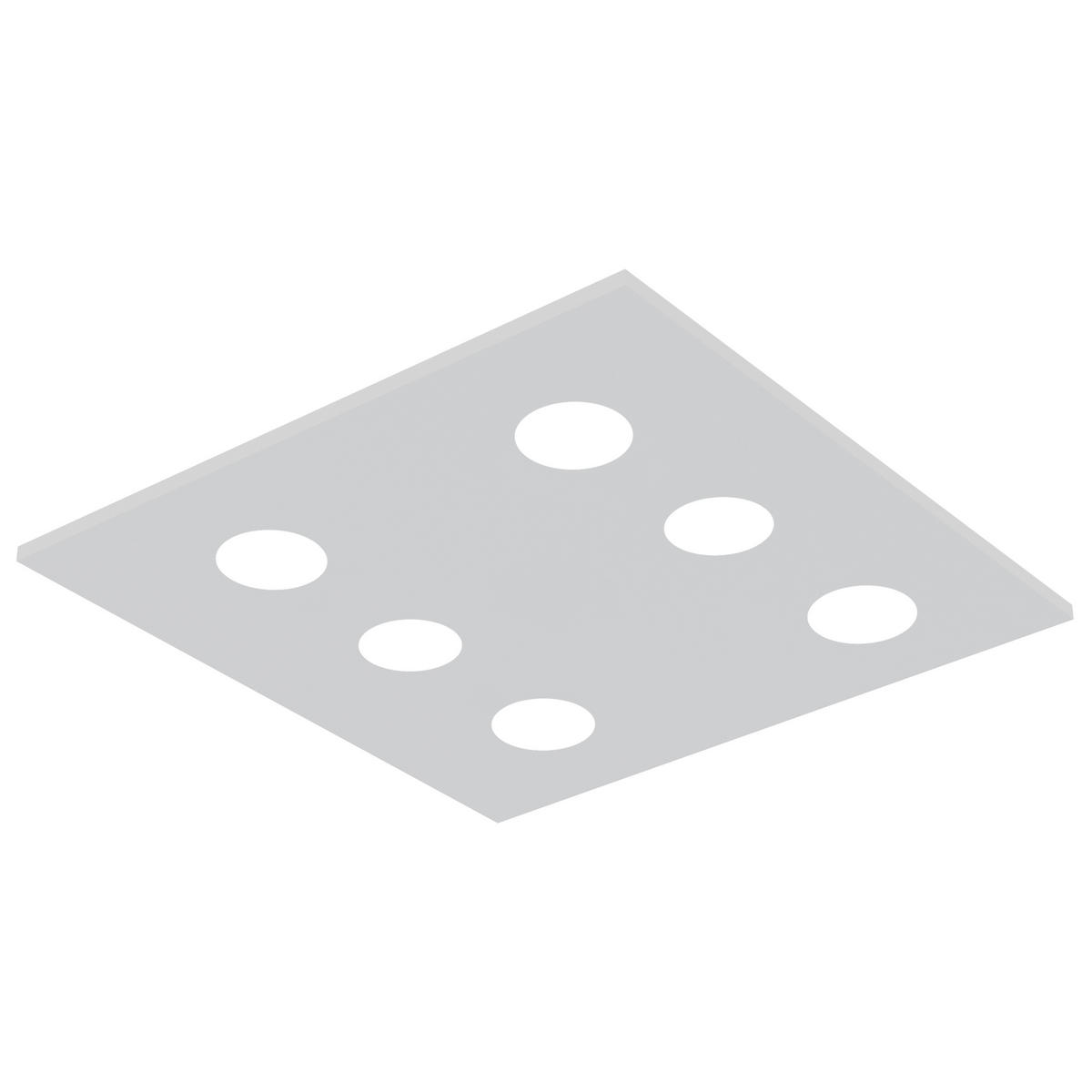 DECKENLEUCHTE - Weiß, Metall (50/50/4cm) - Lumicom