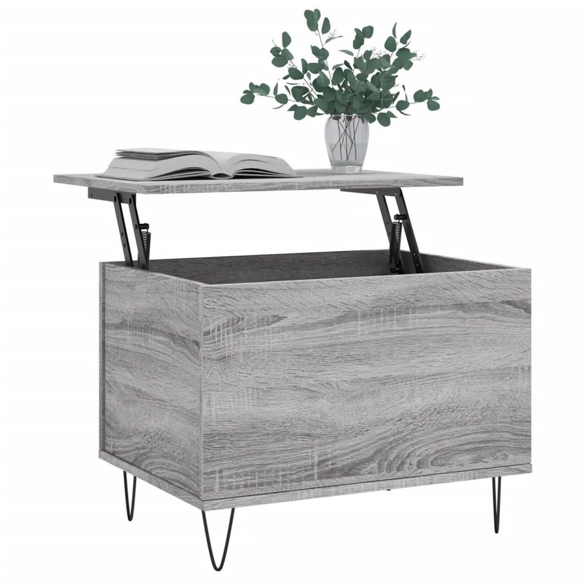 COUCHTISCH Grau Sonoma 60x44,5x45 cm Holzwerkstoff - Grau, Holzwerkstoff (60/60/45cm) - furnicato