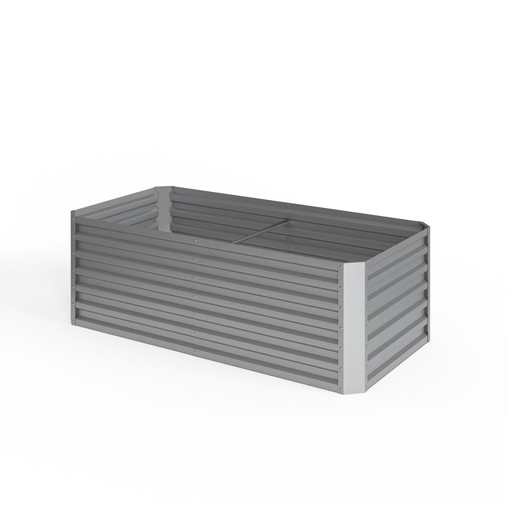 HOCHBEET Silber 180 x 60 cm - Silberfarben, Metall (180/90/60cm) - OK-Living