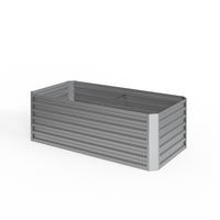 HOCHBEET Silber 180 x 60 cm - Silberfarben, Metall (180/90/60cm) - OK-Living
