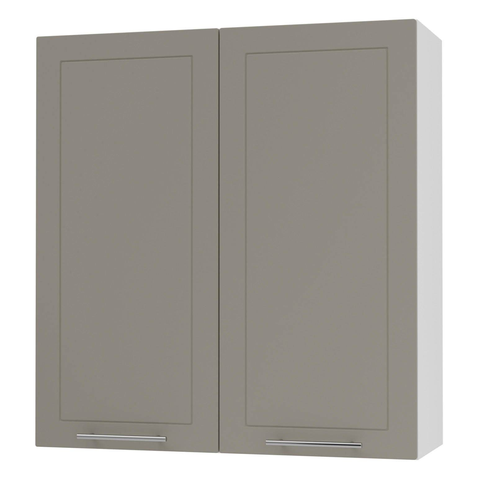 KÜCHENHÄNGESCHRANK Kvantum W4/90 Weiß Matt / Weiß Matt 90 / 32,5 / 96cm - Beige/Weiß, Holz/Holzwerkstoff (90/96/32.5cm) - Feldmann-Wohnen