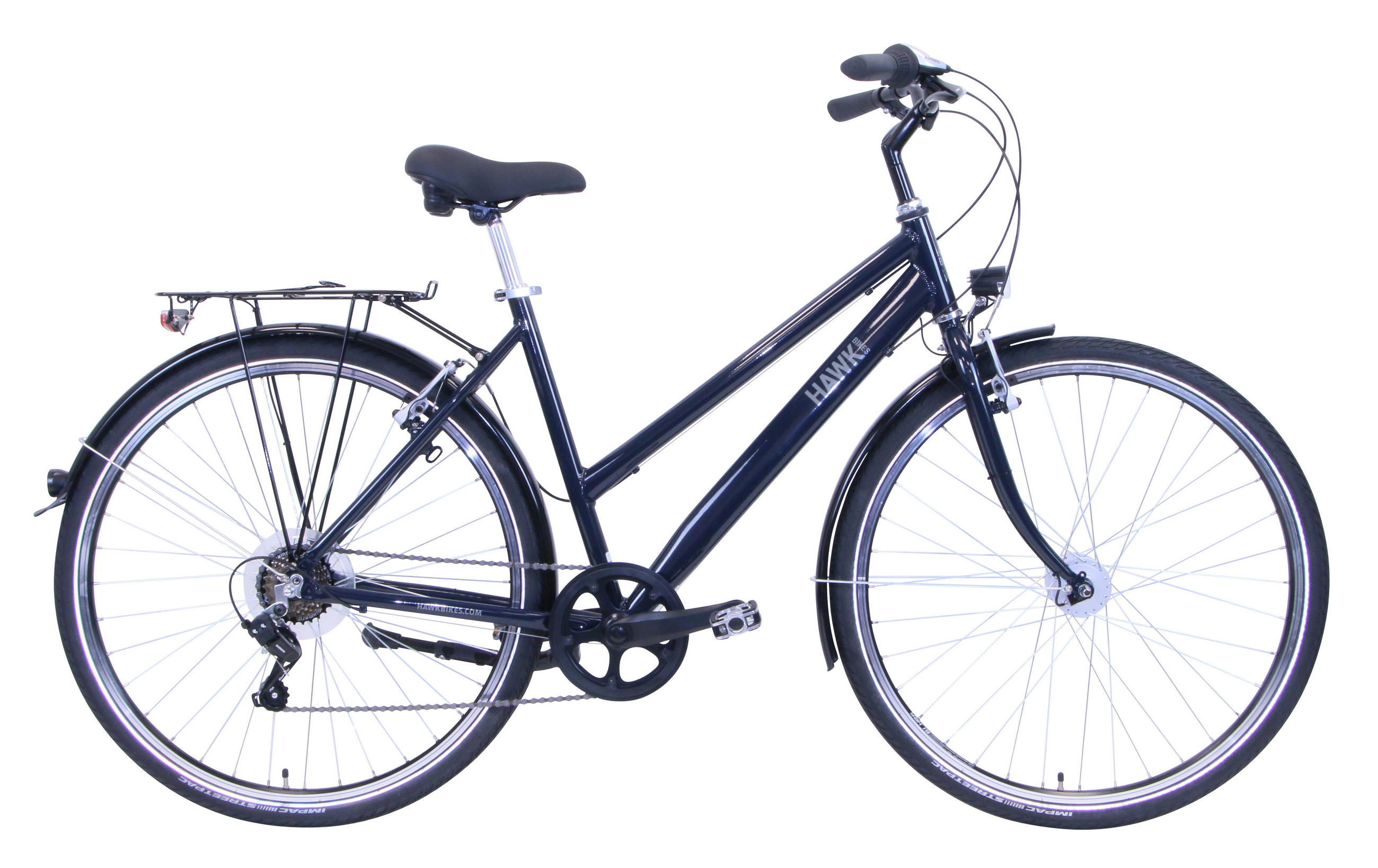 CITYBIKE Citytrek Easy Blue Lady 7 Gang 28 Zoll Größe: 46cm - Blau, Metall (46cm) - Hawk Bikes