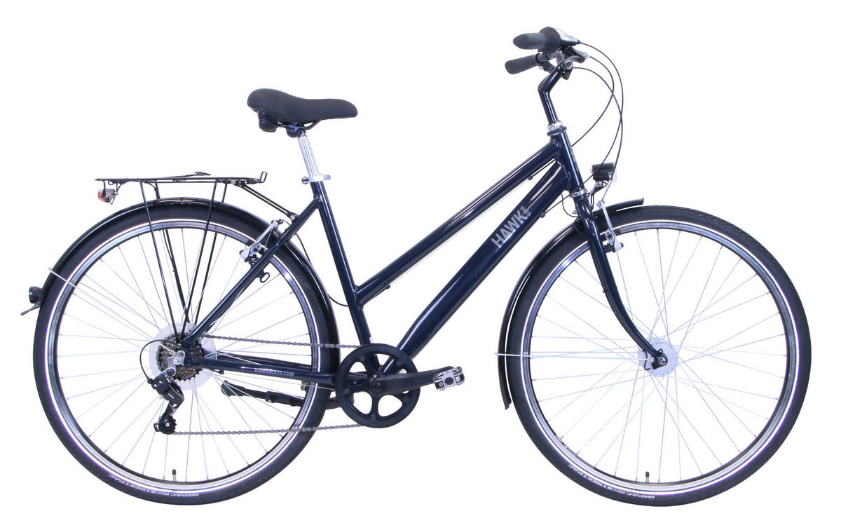 CITYBIKE Citytrek Easy Blue Lady 7 Gang 28 Zoll Größe: 46cm - Blau, Metall (46cm) - Hawk Bikes