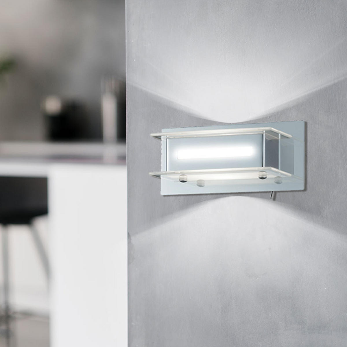 LED WANDLEUCHTE Serie 2220 Weiß - Weiß, Glas (10/8/10cm)