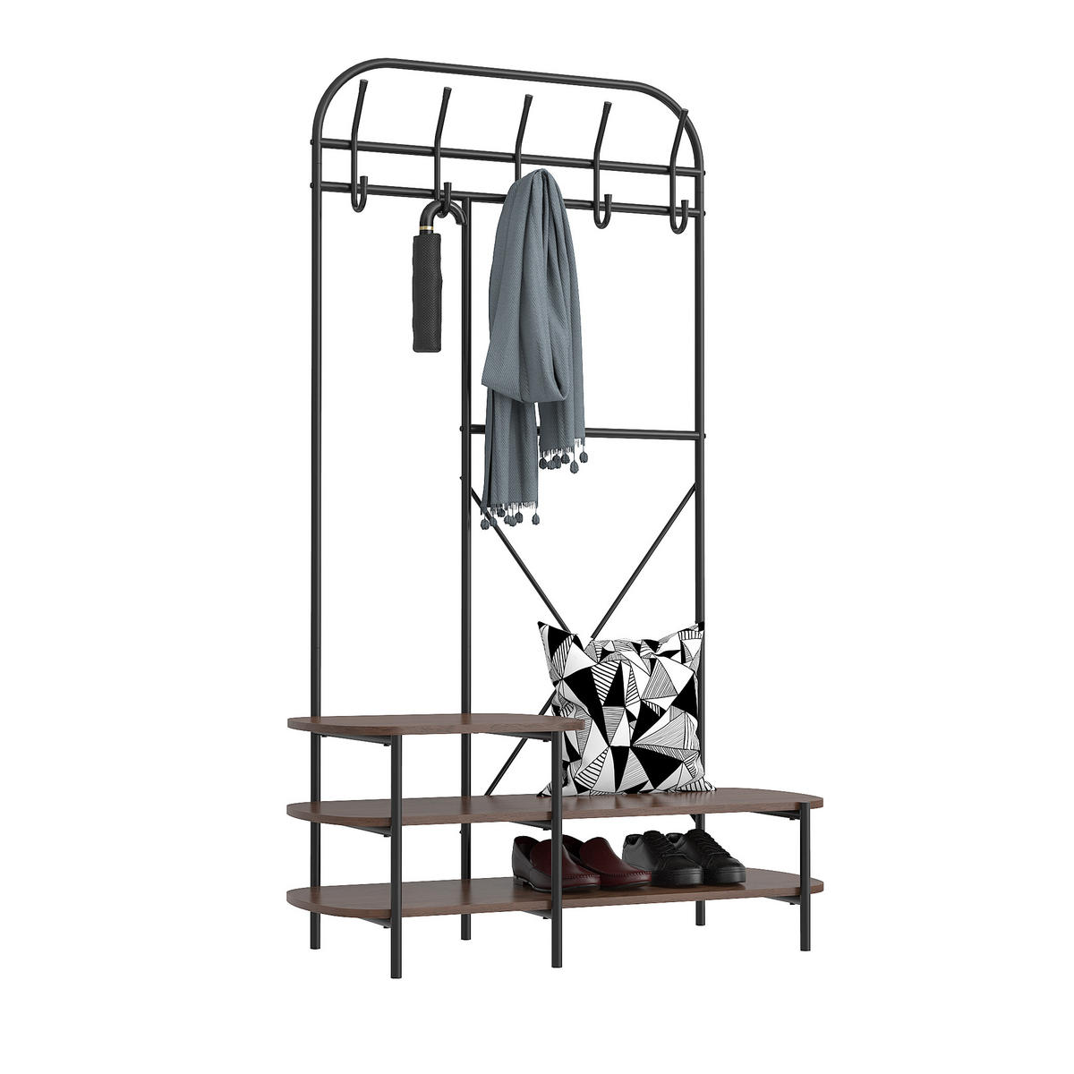 GARDEROBE Metall Braun - Braun, Metall (100/165/40cm) - Nordlys