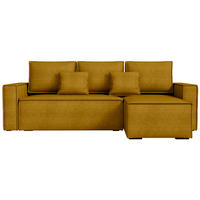 ECKSOFA Dexter mit Schlaffunktion Gelb Cord - Gelb, Textil (238/141cm) - Bromarkt