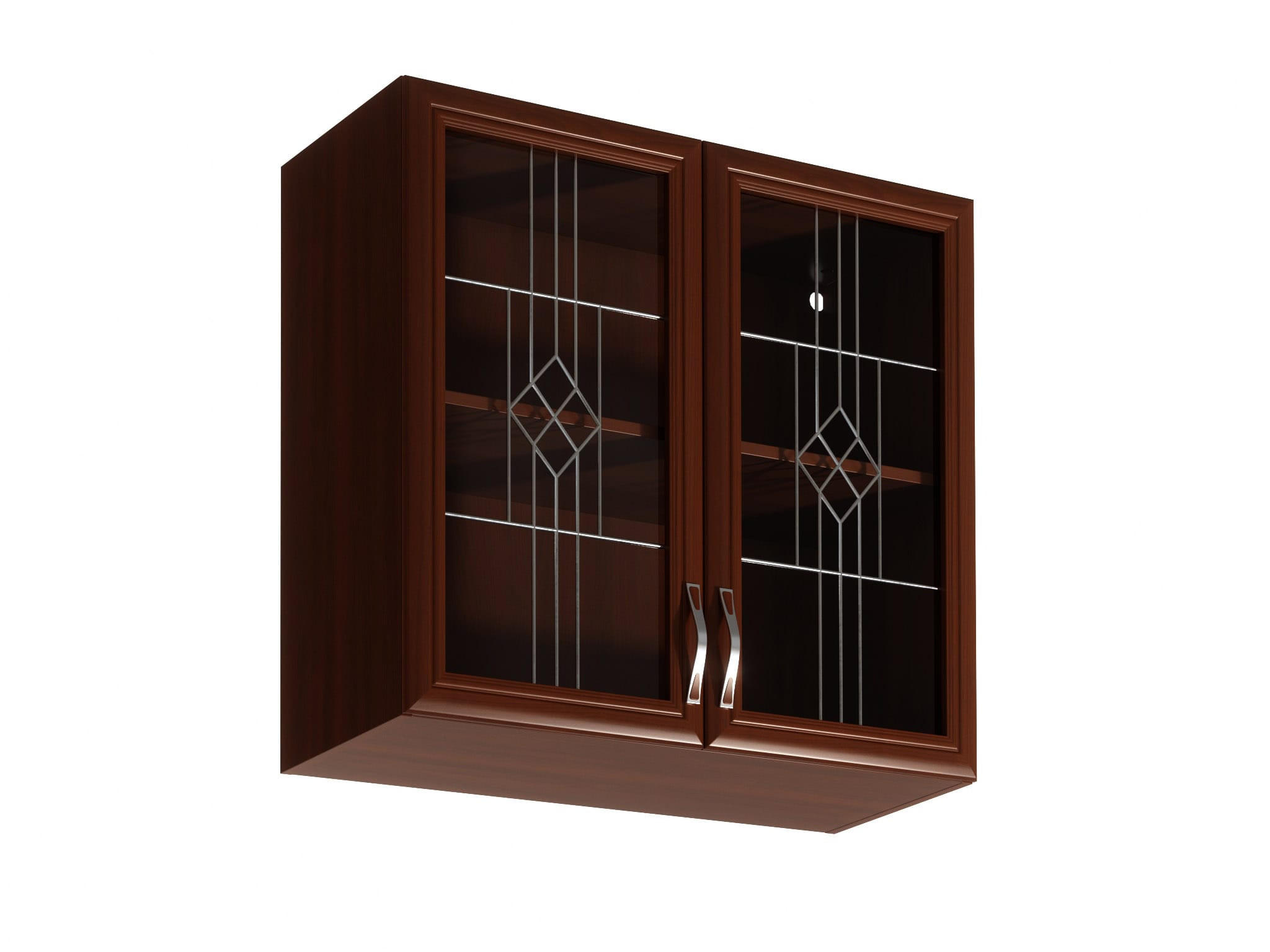 GLASHÄNGESCHRANK G80S – Sycylia Milano – Milano / Walnuss - Walnussfarben, Glas/Holzwerkstoff (80/72/32cm) - ROYAL24_MARKT