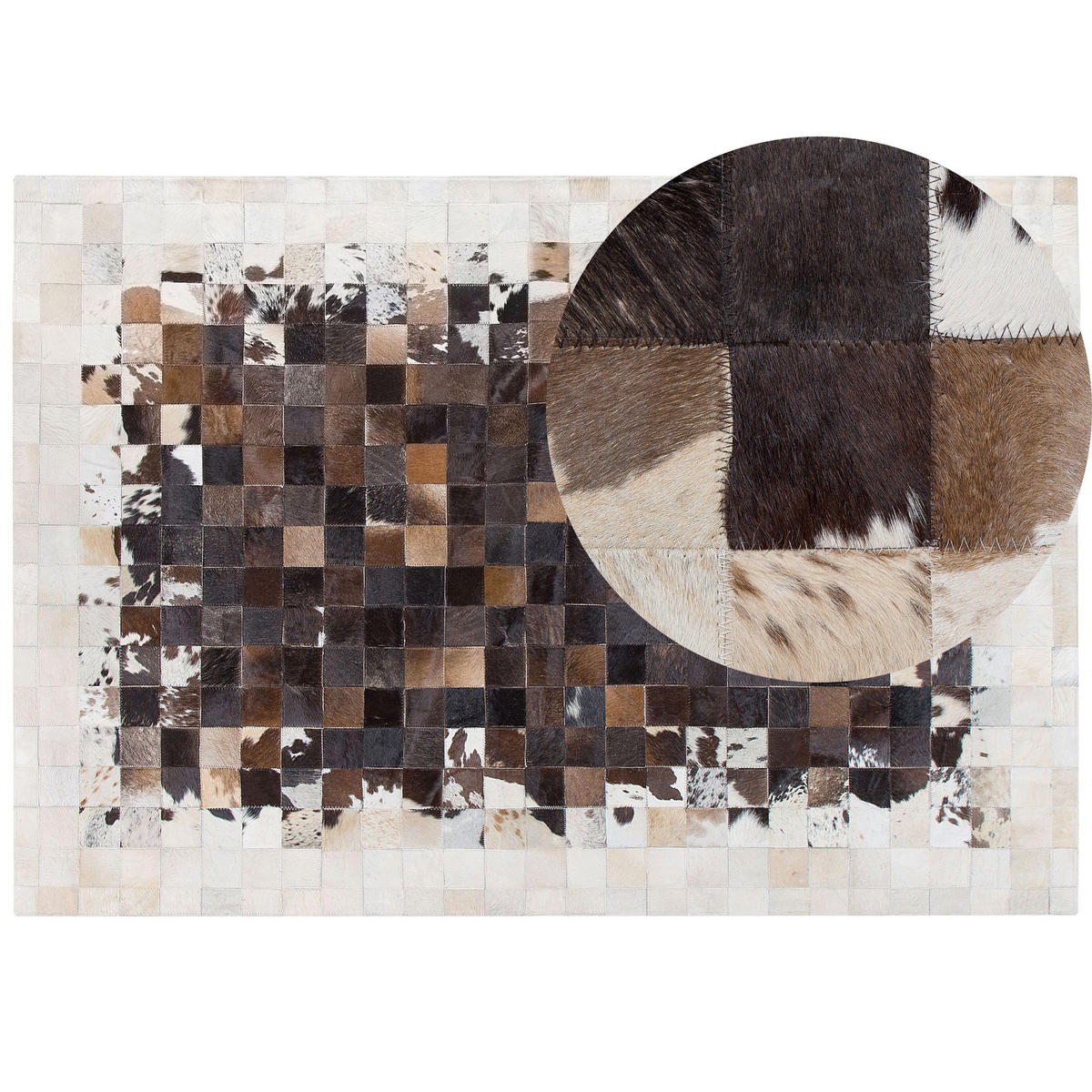 KURZFLOR-TEPPICH Okculu 230/160 cm - Braun, Fell (160/230cm) - Beliani