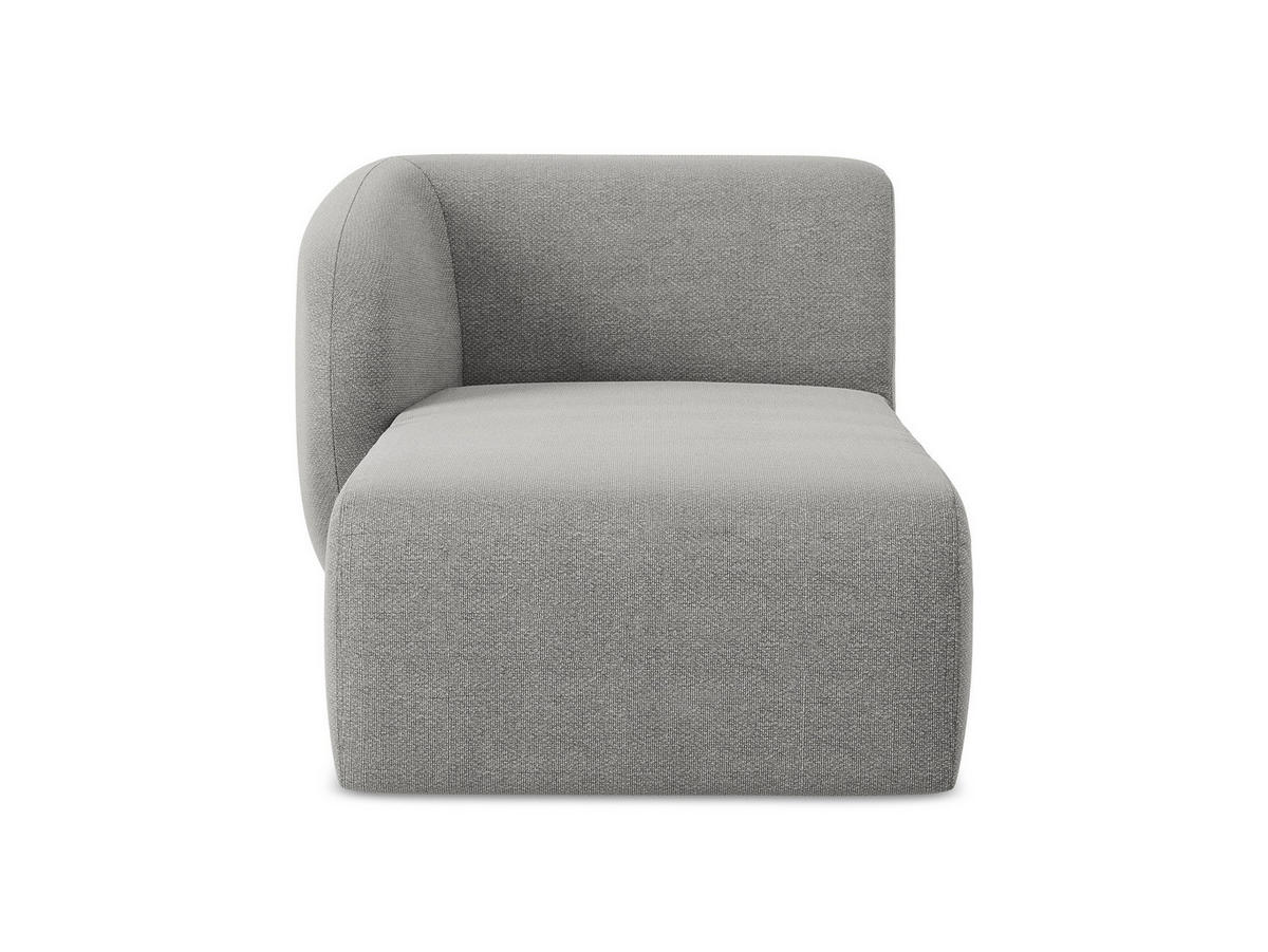 SOFAELEMENT Links Bouclé Stoff Grau - Hellgrau/Schwarz, Holzwerkstoff/Kunststoff (91/75/166cm) - Makamii