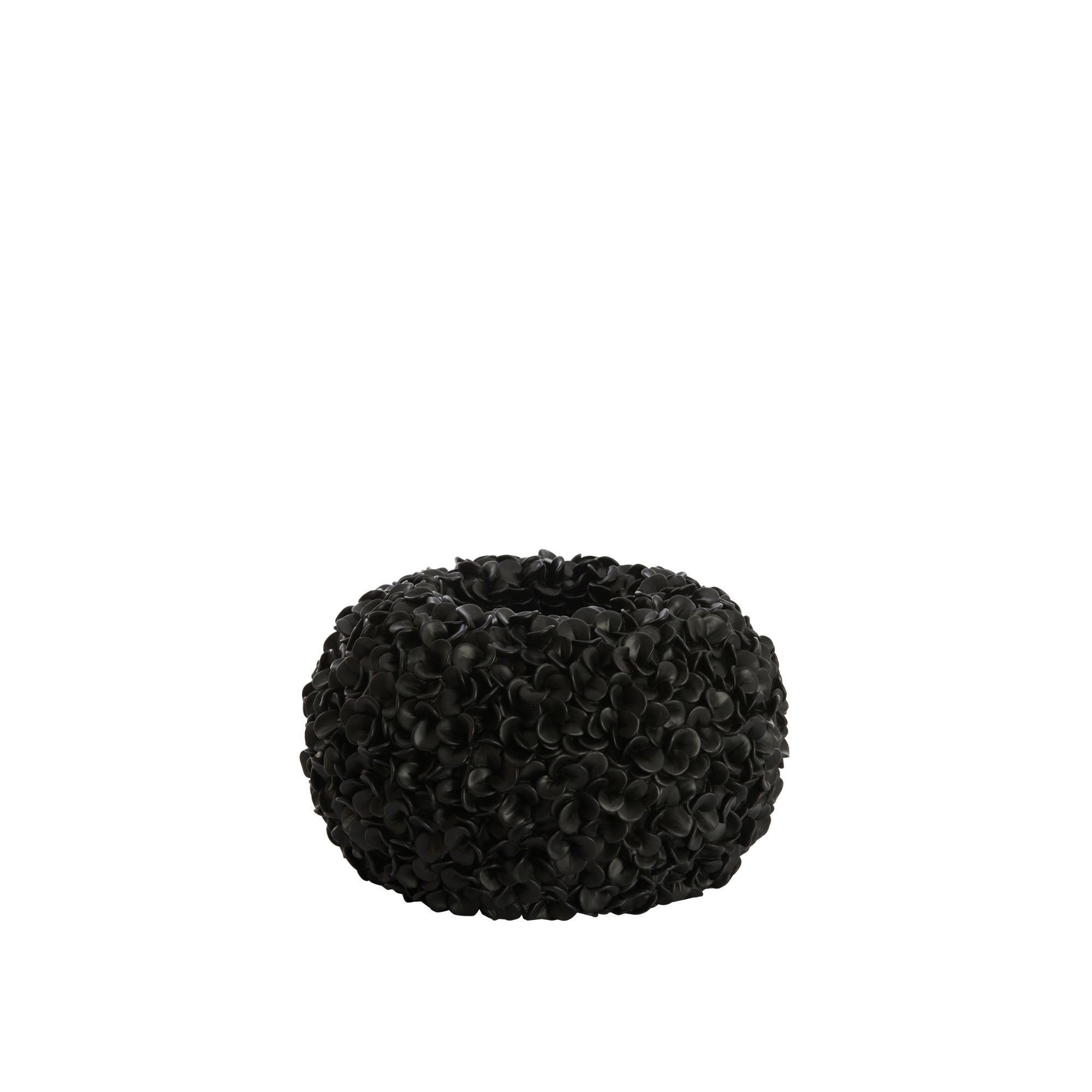VASE Phylia Schwarz 38/38/23 cm - Schwarz, Kunststoff (23cm) - Light & Living