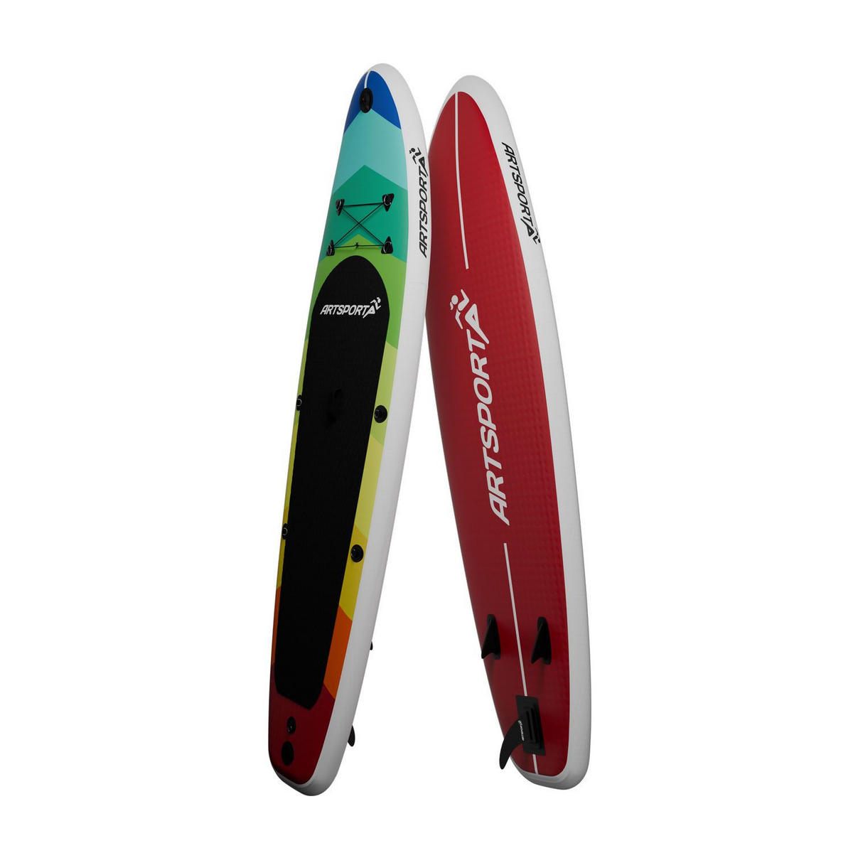 STAND UP Paddle Board Retro Love aufblasbar mit Kajak-Set - Multicolor, Kunststoff (320/77/15cm) - Artsport