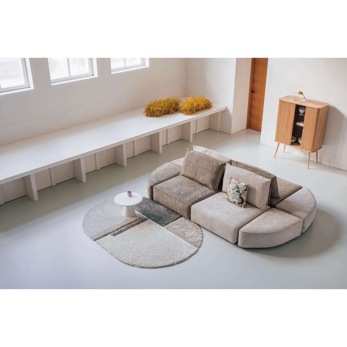 SOFA ELEMENT Hunter Sand/ Beige - Beige, Textil (99/38/100cm) - Zuiver