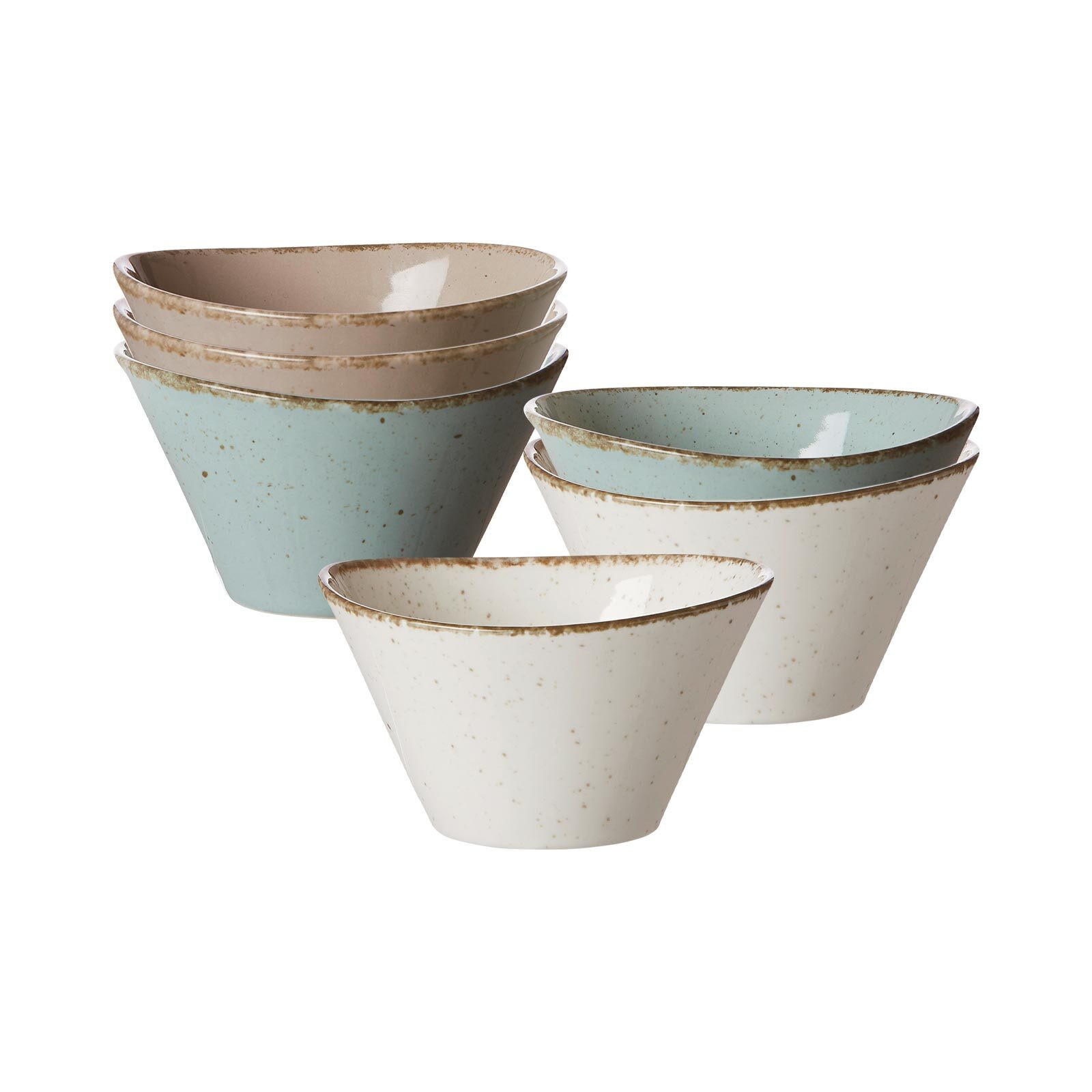 DIPSCHALEN Casa Mixed 10,5 x 11,5 cm 6er Set - Multicolor, Keramik (10.5/11.5/6cm) - Ritzenhoff Breker
