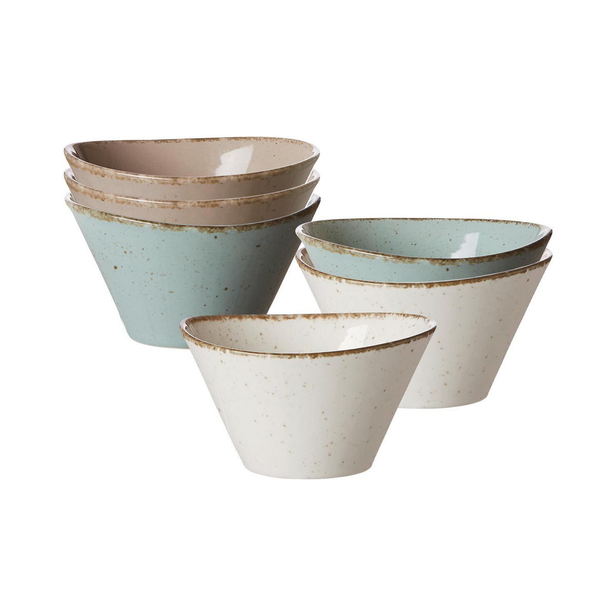 DIPSCHALEN Casa Mixed 10,5 x 11,5 cm 6er Set - Multicolor, Keramik (10.5/11.5/6cm) - Ritzenhoff Breker