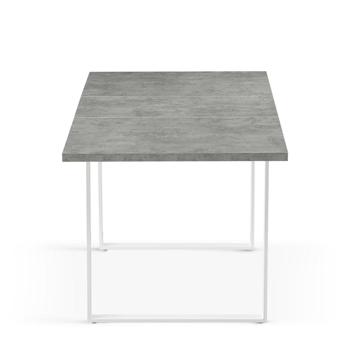 ESSTISCH LEVIN 120-160/80/76 cm Beton - Anthrazit, Holz (80/120/76cm) - B&D Home