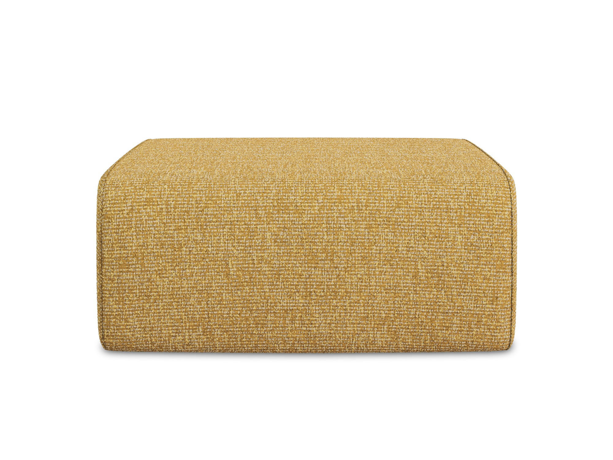 POUF Strukturstoff Stoff Gelb - Currygelb/Gelb, Kunststoff/Textil (90/80/60cm) - Makamii