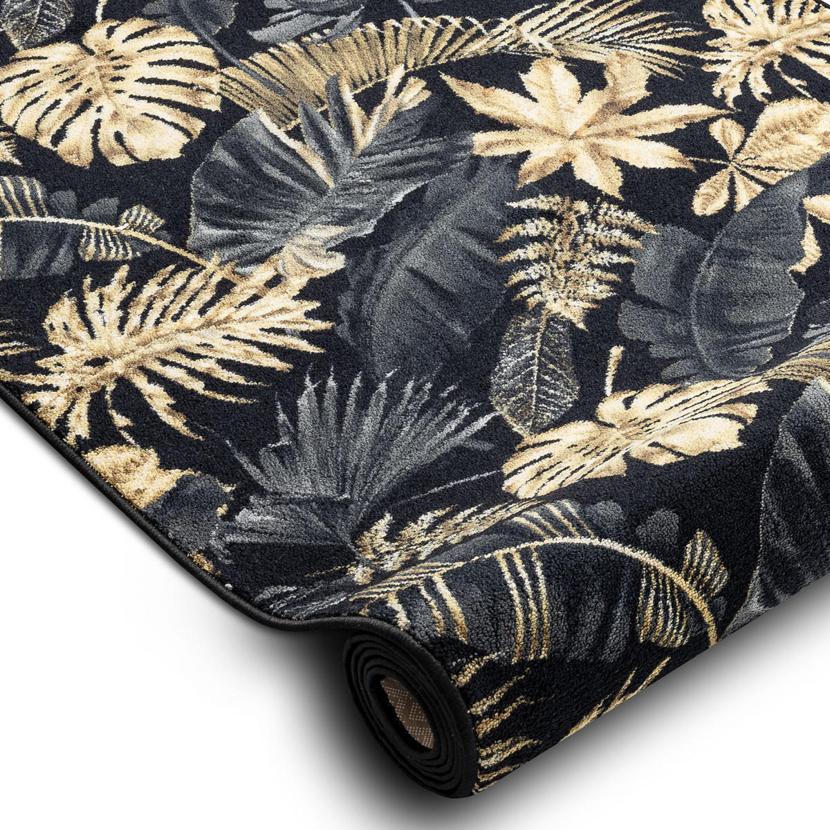LÄUFER Antirutsch MONSTERA 80/360 cm - Goldfarben, Textil (80/360cm) - rugsX