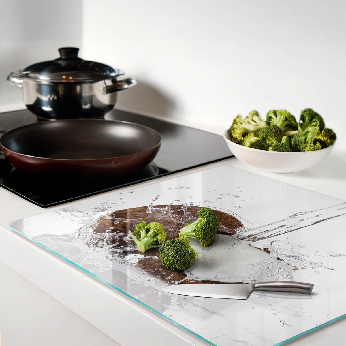 GLASPLATTE 60x52 cm Kokosnuss - Braun, Glas (60/0.4/52cm) - TULUP