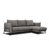 ECKSOFA HOSTEN 4-Sitzer, braun - Schwarz/Braun, Holzwerkstoff/Textil (269/158cm) - Courtois Laville