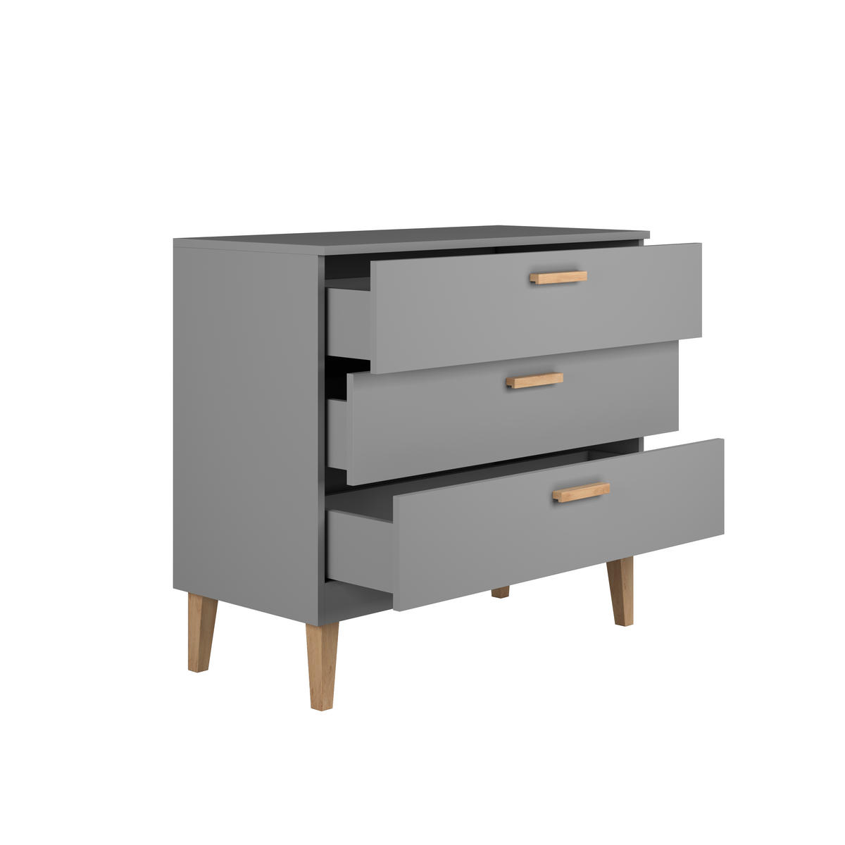 KOMMODE KUBI Grau 100/90/47 - Grau, Holzwerkstoff (100/90/47cm) - RAUMHIRSCH FURNITURE