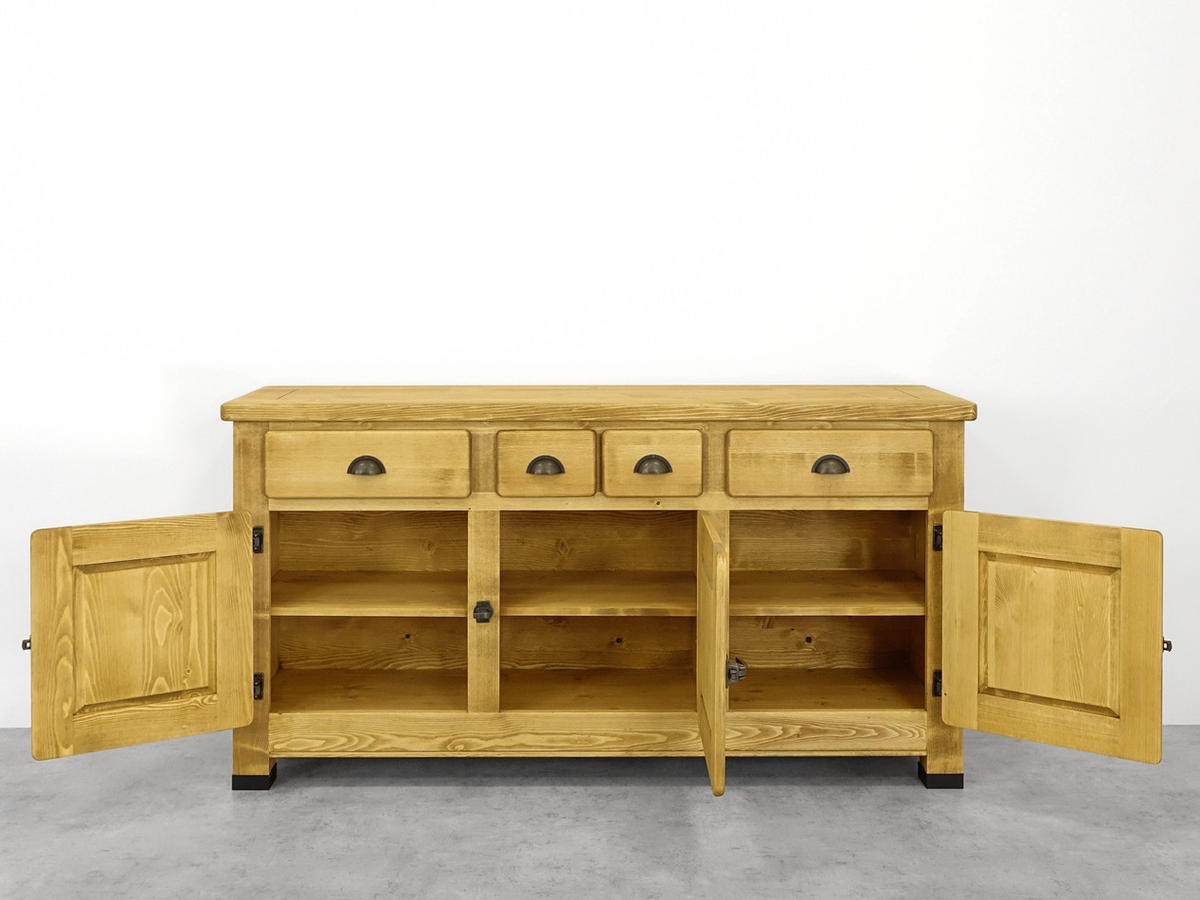 SIDEBOARD aus Massivholz VINTAGE - Honig, Holz (167/86/48cm) - Seart