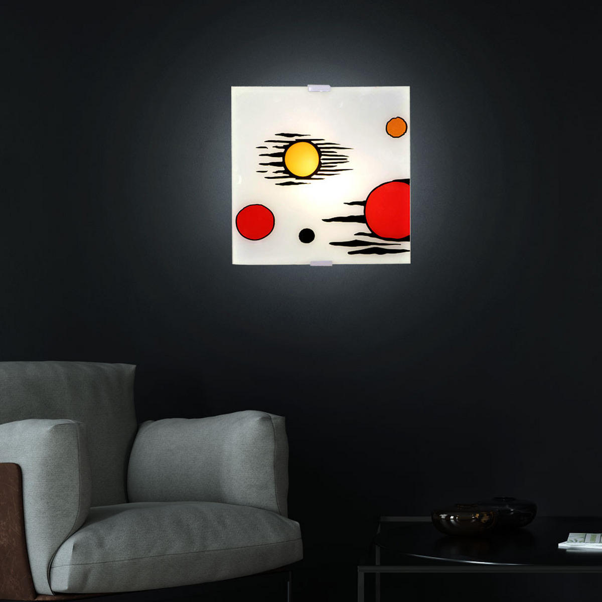 DECKENLEUCHTE Weiß satiniert - Weiß, Glas (29/29/6.5cm)