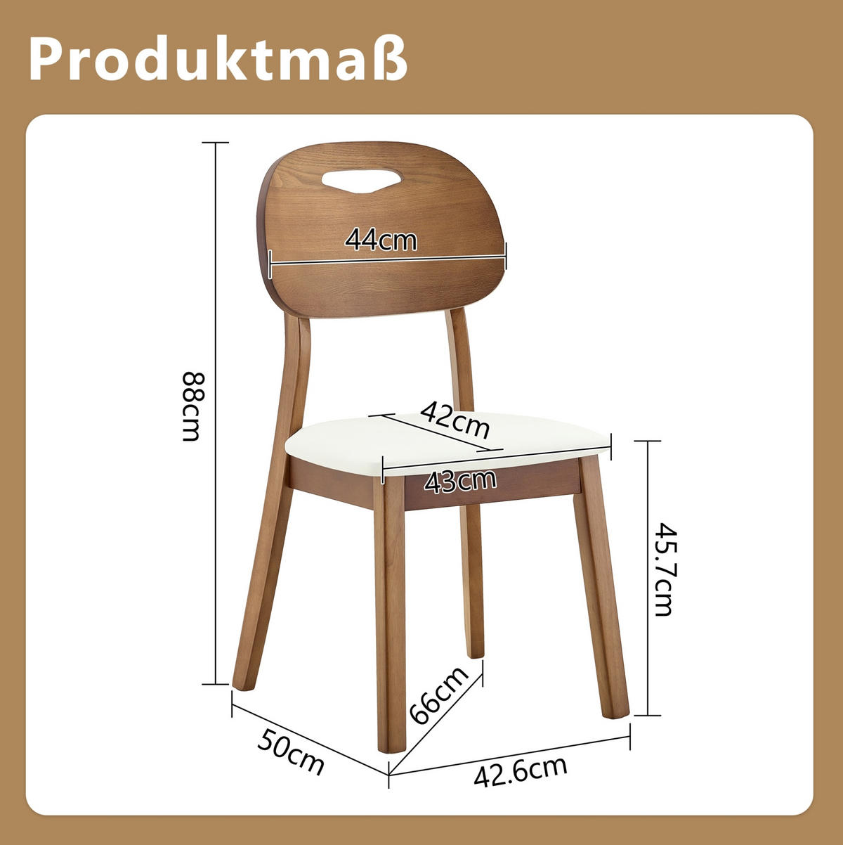ESSZIMMERSTUHL 2er-Set mit Ovallehne, Holz Weiß - Weiß, Holz (44/88/50cm) - Meubliv