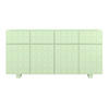 SIDEBOARD Cubo Long, Geometrische 3D Fronten, 169 cm, Grün - Pastellgrün, Holz/Holzwerkstoff (168.9/83.8/41.8cm) - Skandica