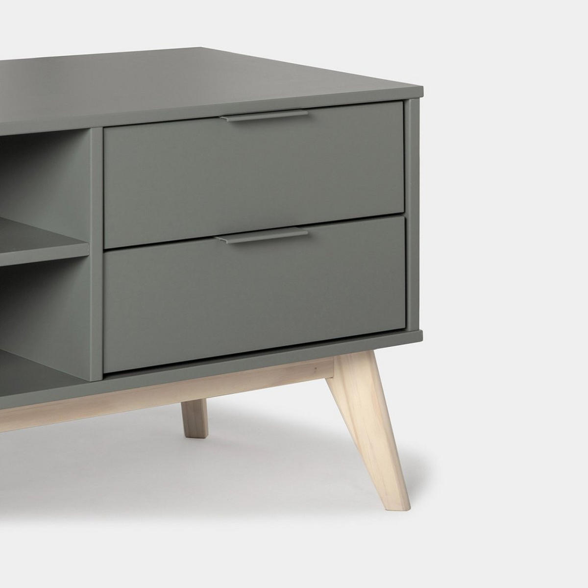 TV-ELEMENT Troy Grün 180 cm x 53 cm - Grün, Holzwerkstoff (180/53/40cm) - Klast Home