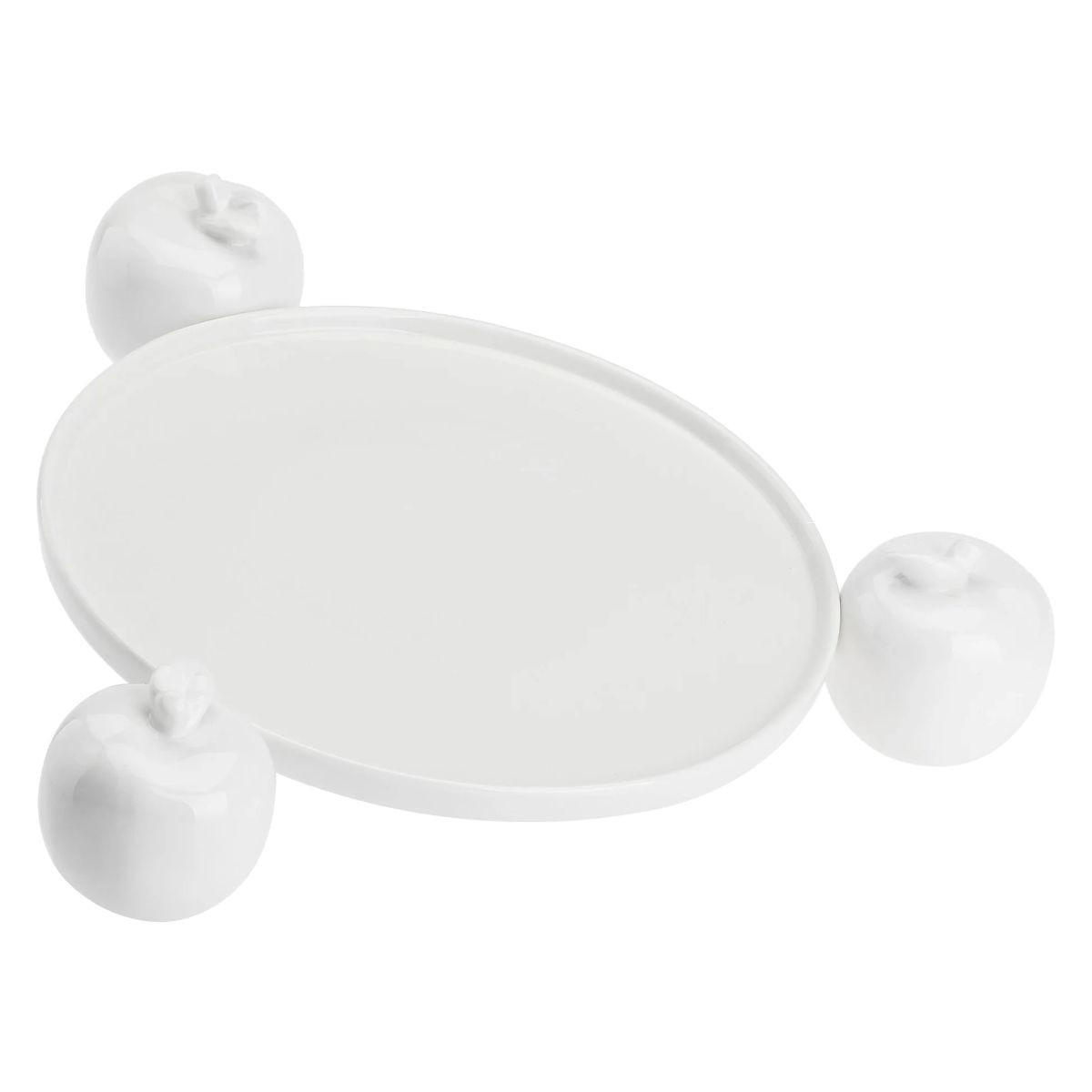 KUCHENPLATTE/ Tortenplatte "Alzatina Mele" Fattoria 22 cm - Weiß, Keramik (22/7/22cm) - La Porcellana Bianca