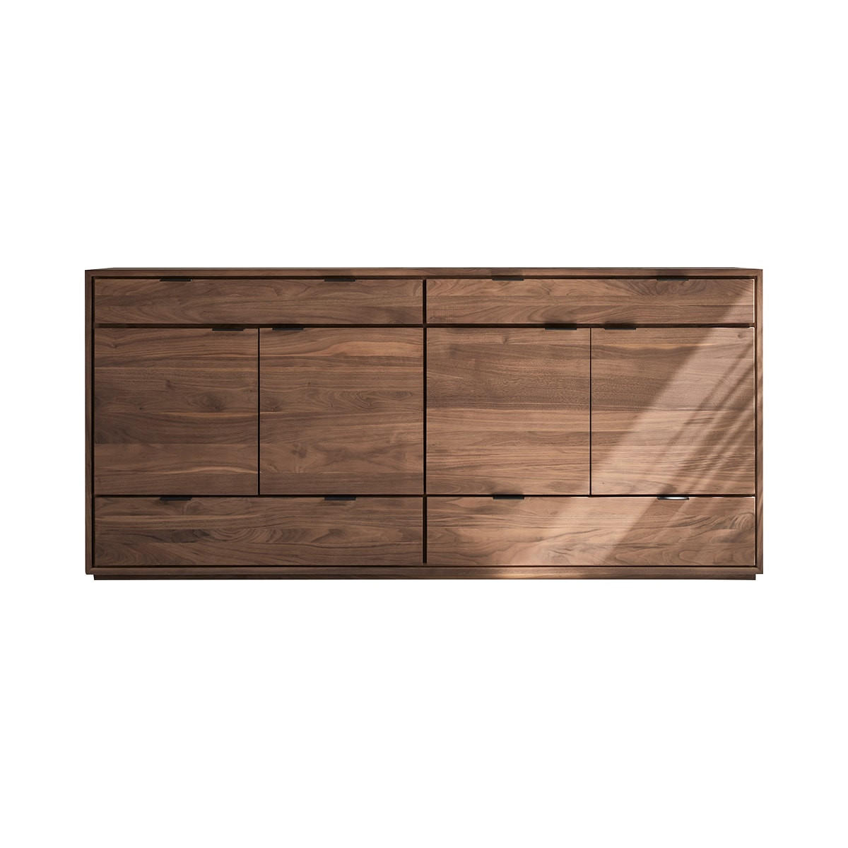 SIDEBOARD Senson Braun aus Walnuss - Braun, Holz (200/92/45cm) - Tikamoon