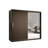 SCHWEBETÜRENSCHRANK 200/200/62 2-türig - Goldfarben/Schwarz, Holz/Kunststoff (200/200/62cm) - MÖBEL KRYSPOL