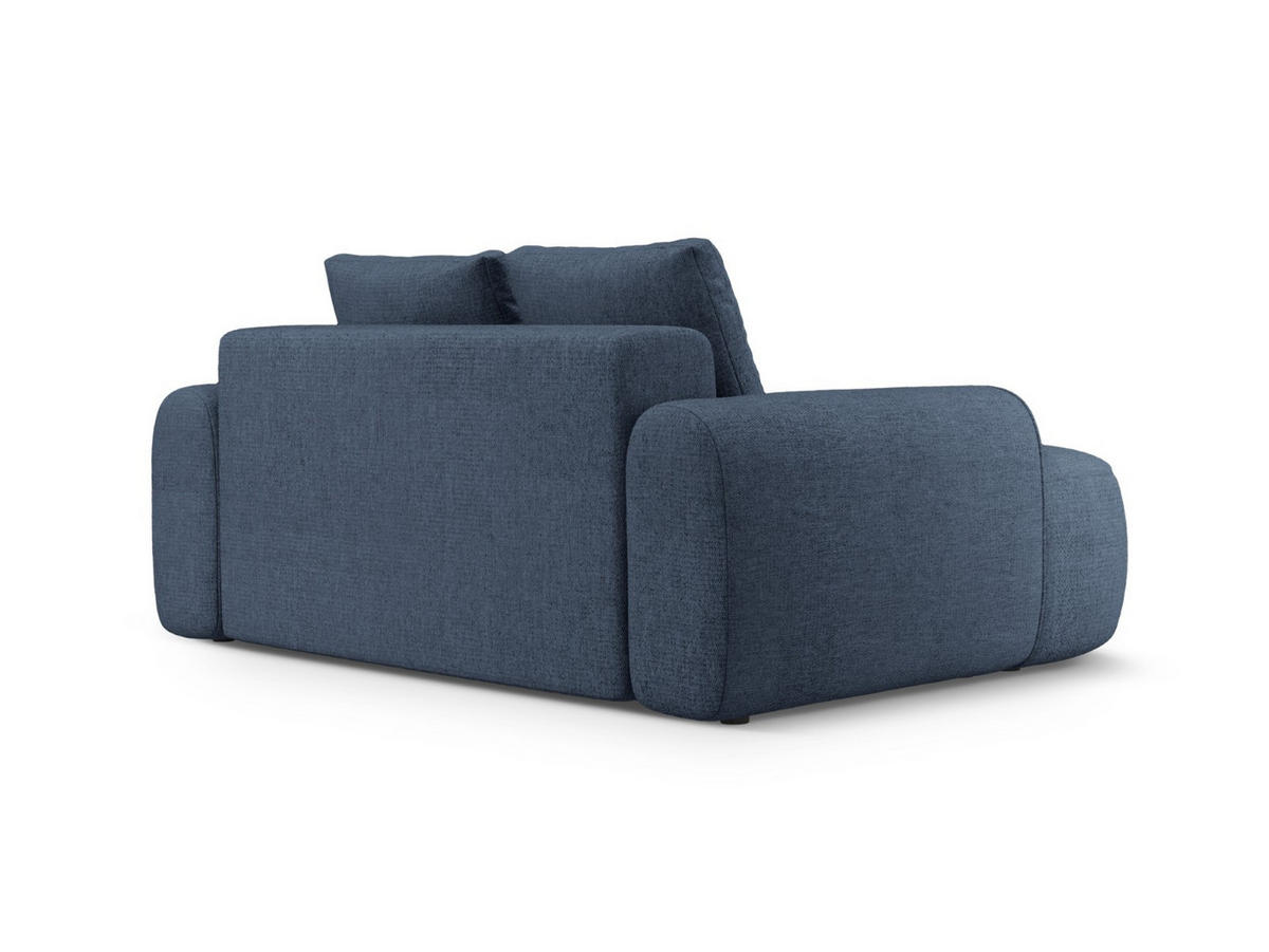 SOFA Linz aus strukturiertem Stoff dunkelblau 2 Sitzplätze - Dunkelblau, Textil (100/84/175cm) - Cosmopolitan Design